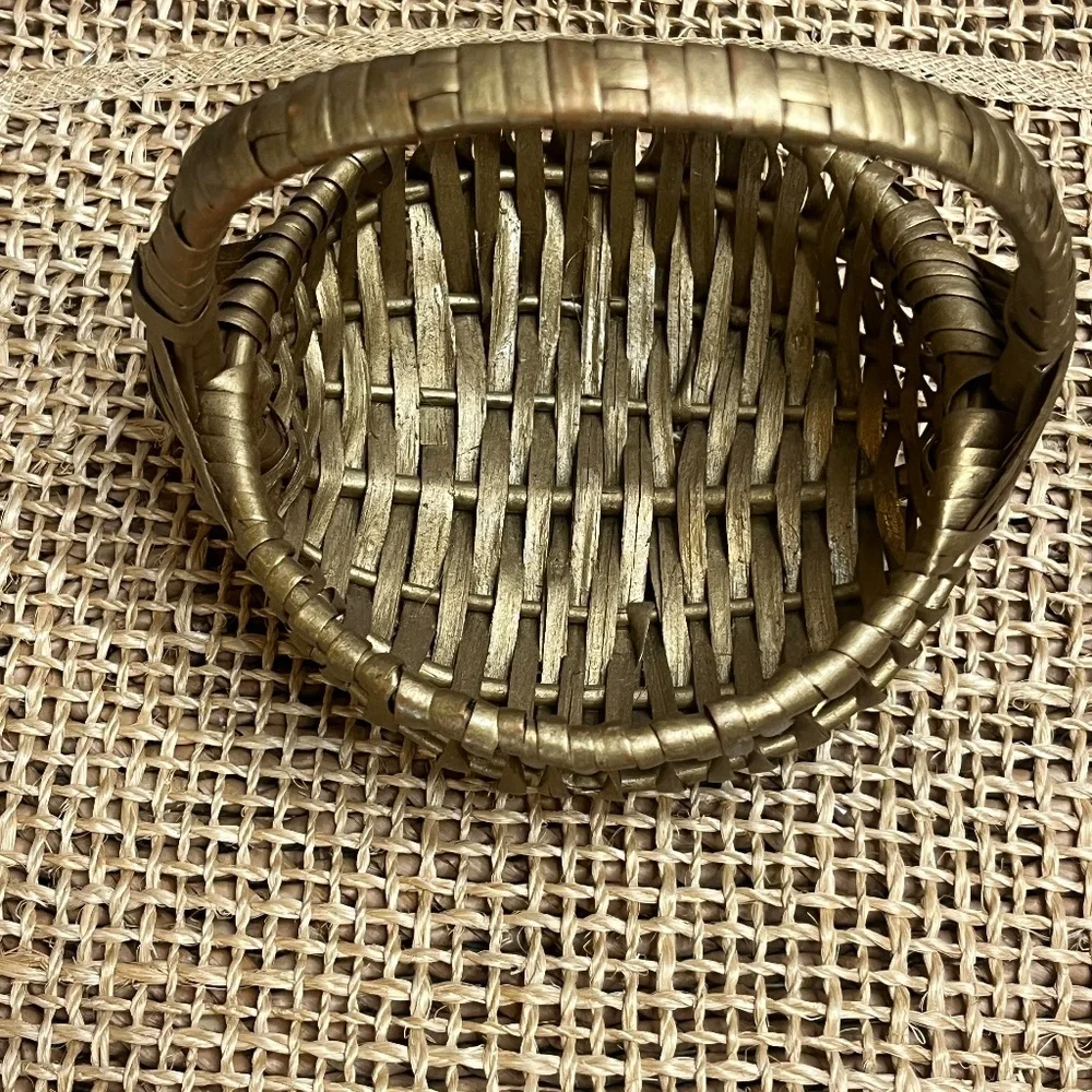 Vintage Mini Wicker Basket With Handle | Rustic Farmhouse Cottage Decor